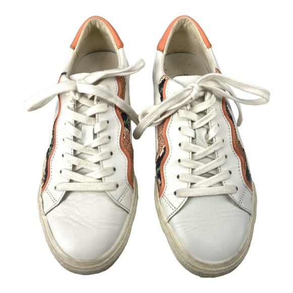 Madewell Sidewalk Low-Top Sneakers in‎ Snake Embossed Leather Women’s 8 - Picture 3 of 7